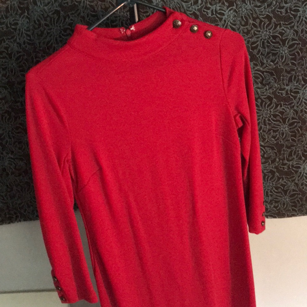 Red Long Sleeve Dress